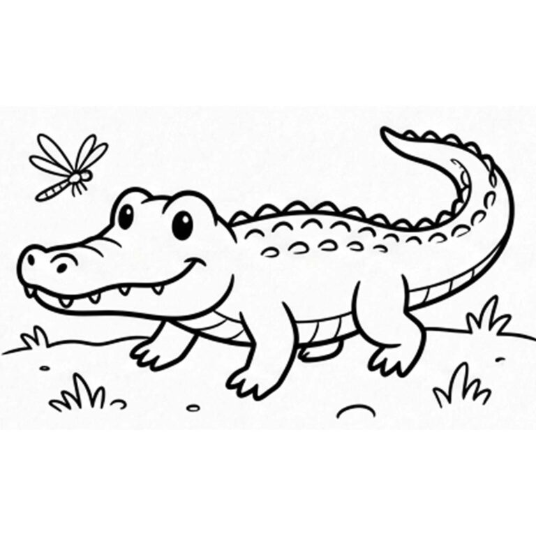 Cocodrilo Para Colorear 5