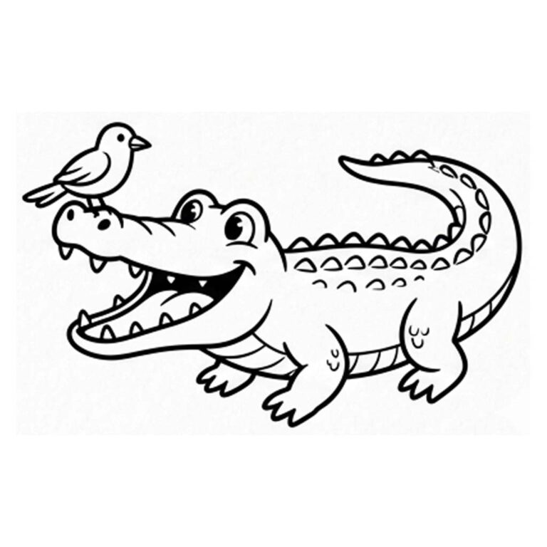 Cocodrilo Para Colorear 6