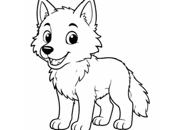 Lobo para colorear