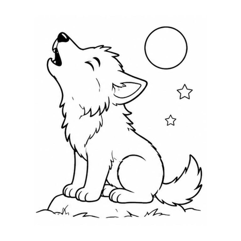 Lobo para colorear